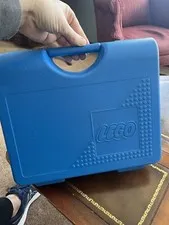 VTG 1997 Blue Lego Storage Container Carrying Case Holder Box Made in USA