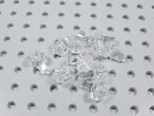 LEGO Lot of 10 Trans Clear Posing Stands Utensil Minifig BQ