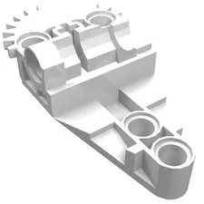 LEGO Part 32166 - White Technic Gearbox Half