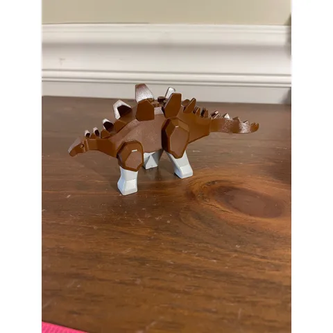 LEGO Stegosaurus Dinosaur Figure Brown Gray Jurassic World Animal 5.5 Inch