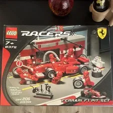 LEGO Racers Ferrari F1 Pit Set 8375 - 206 pcs SEALED DAMAGED BOX