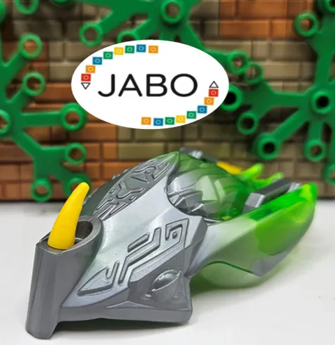 (S18 / 6 / 15) LEGO Bionicle 24162pb02 Mask Mask Creature Head Trans Green