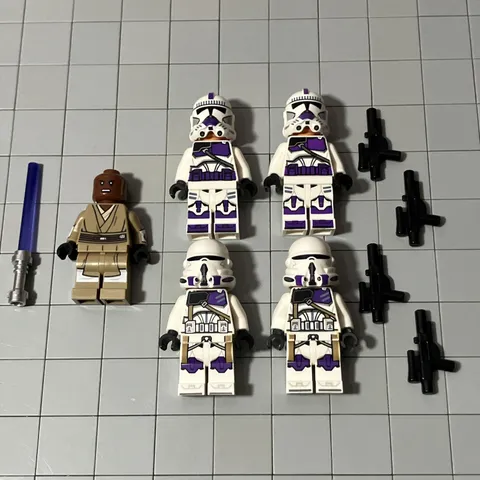 LEGO Star Wars 187th Clone Legion Commander Mace Windu Purple 75342 E9 64