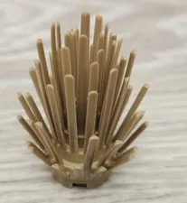Lego 6064 Dark Tan (Sand Yellow) Prickly Bush Plant 2 x 2 x 4 Replacement Part