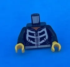 Lego Torso Skeleton Print Hoodie Black w Yellow Hands