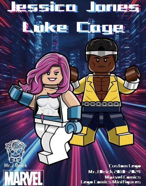 LEGO Marvel Jessica Jones & Luke Cage Custom minifigure By Mr. J