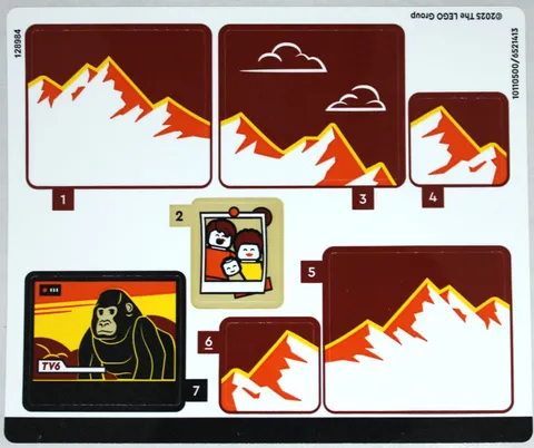 LEGO STICKER SHEET 60454 HOLIDAY CAMPER VAN from set New