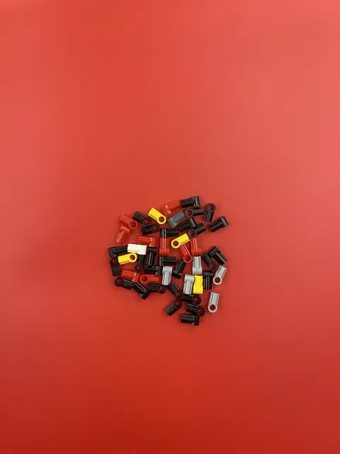 52x LEGO Technic Axle Pin Connector 2L Parts Lot Mixed Colors Genuine LEGO