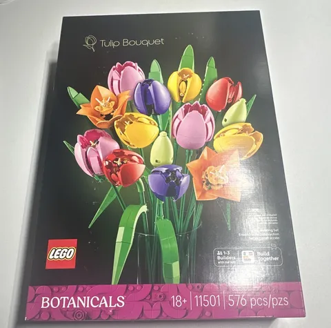 LEGO Botanicals Tulip Bouquet 11501 Complete Set 576 pcs Build Together 18+