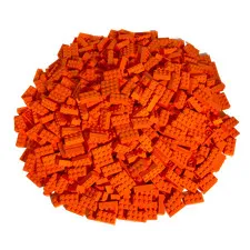 2x4 Bricks Building Blocks Orange - 3001 NEW! Lot 500x