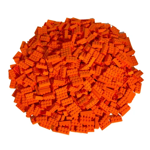 2x4 Bricks Building Blocks Orange - 3001 NEW! Lot 500x