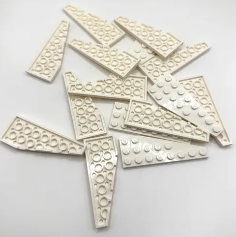 LEGO White Wedge, Plate 8 x3 Pentagonal inv.612