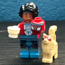LEGO Pavitr Prabhakar Spider-Man Minifigure w/ Spidercat, Across the Spiderverse