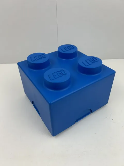 RARE LEGO 2 x 2 Square Storage Box Brick 5” Vintage 1985 BLUE GREAT CONDITION