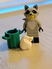 Lego Raccoon Costume Fan Minifigure Col395 With Accessories 