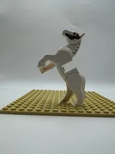 LEGO 10352c01pb02 White Horse Movable Legs and Ornate Bridle