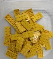 LEGO 40 piece Yellow Plate 2 x 4 plates LEGFREEE SHIPPING