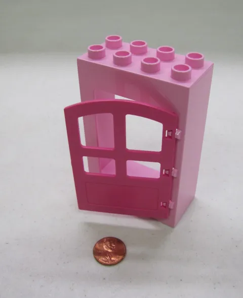Lego Duplo HOT PINK & PINK LARGE DOOR WINDOW PANE UNIT Building Block 2x4x6