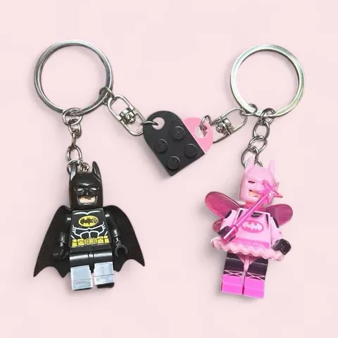 LEGO Batman & Pink Fairy Minifigure Keychains Lot of 2
