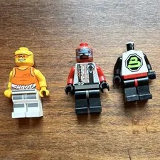 LEGO Minifigures Lot of 3 Minifigure Parts: Prisoner Torso/Head + 2 Torsos/Legs