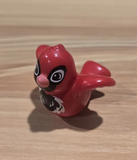 Lego Duplo Red Bird W/ Black Chest Colorful Song Bird Pet House Home Zoo