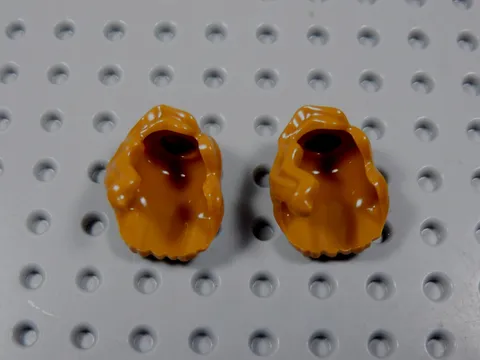 LEGO Lot of 2 Dark Orange Female Girl Hair Minifig Over the Shoulder Wavy BQ