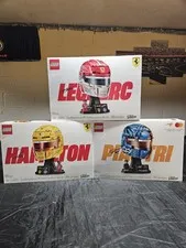 LEGO EDITIONS OSCAR PIASTRI, CHARLES LECERC, LEWIS HAMILTON F1 HELMETS SET OF 3 