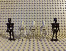 LEGO Star Wars Battle Droid Minifigure Lot of 5 Assorted Colors