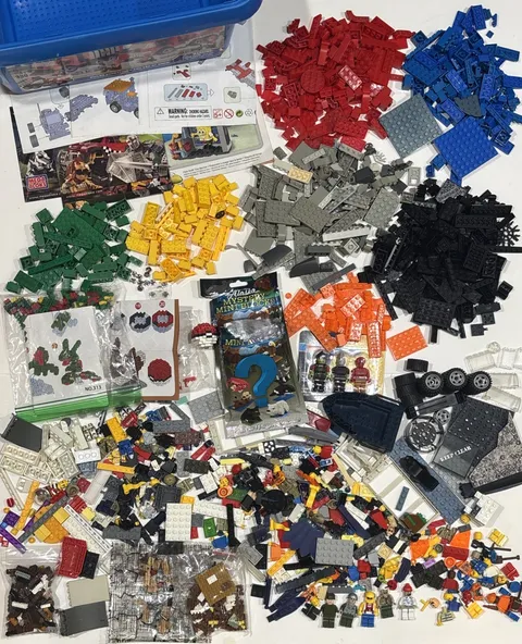 Mega-Bloks, Unbranded, K|Nex, Best-Lock, Non-Lego, Toy Pieces Bricks Lot 4-5lb