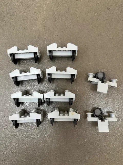 LEGO Santa Fe Grey Train wheels 10020 2878 gray coupling parts bulk lot vintage