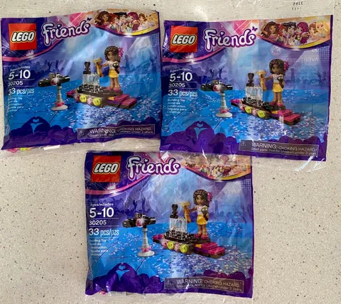 Lot of 3 Lego Friends Pop Star Red Carpet 30205 New Sealed Polybag