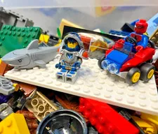 LEGO Bulk Lot 5 lbs - Includes Spiderman Mighty Micro, Shark, and Nexo Knight
