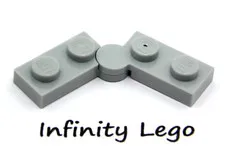 8 LEGO Light Bluish Grey Hinge Plate 1 x 4 (19954 2429 2430) - 8 Pieces