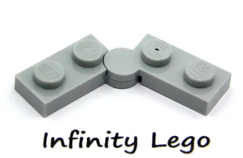 8 LEGO Light Bluish Grey Hinge Plate 1 x 4 (19954 2429 2430) - 8 Pieces