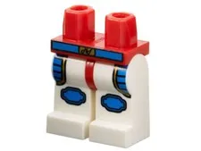 LEGO® Part 970c01pb09 - Hips and White Legs with Blue Knee Pads