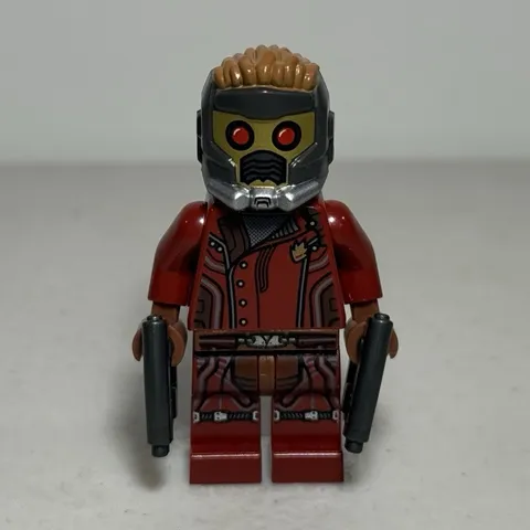 LEGO Marvel Star-Lord Minifigure sh097 w/ 2 Blasters Guardians of Galaxy 76021