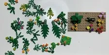 LEGO 45+ Pieces Trees Plants Shrubs Leaves  Flowers Foliage - Clean & Sanitized