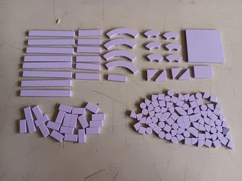 LEGO BULK LOT 144 LAVENDER SMOOTH TILES 1X1 1X2 1X4 1X8 2X2 6X6