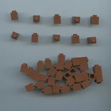 LEGO x 40 Reddish Brown Brick 1 x 1 3005