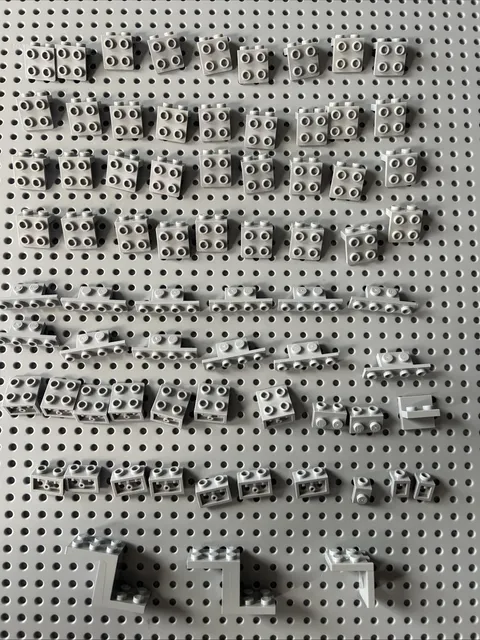 LEGO Light Bluish Gray Bracket Lot Inverted 70pc Star Wars Castle Parts