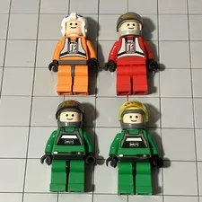 LEGO Star Wars Rebel Pilot Minifigure and B-wing pilot/In good condition.