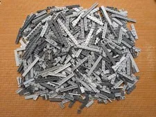 LEGO 700pcs Gray Shades Small Mix Bulk Lot Tiles Plates 1x1 1x2 Detail Finishing