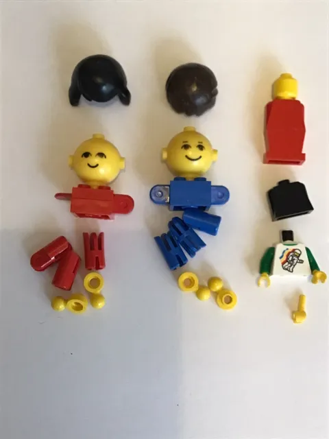 Lego 1970s Maxifigures Homemaker Yellow Heads Hair Arms Hands and Torsos
