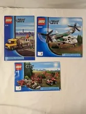 Lot of 3 Manuals Lego City Instruction Manual  Only 60021 3179 paper booklet 