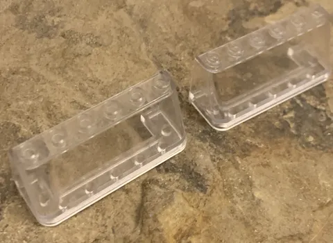 LEGO 4176 Parts Windshield Windscreen 2x6x2 TRANSPARENT Clear Glass. 2 Pieces