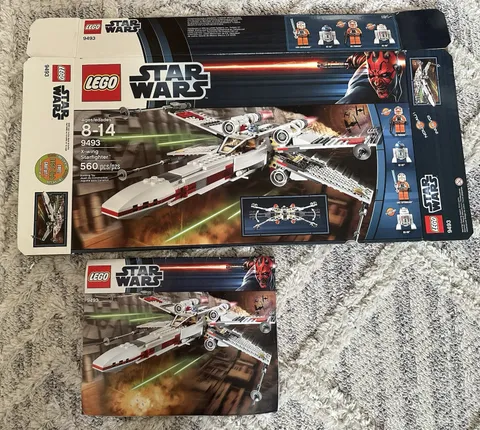 Star Wars Lego X Wing Fighter 9493 BOX AND INSTRUCTIONS ONLY No Bricks