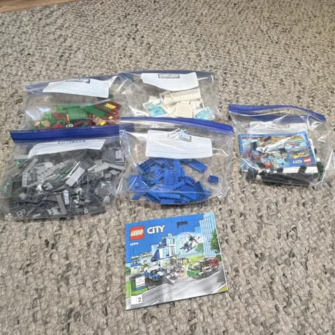LEGO City Police Station 60316 Bulk Parts Lot w/ Instructions, Polybag