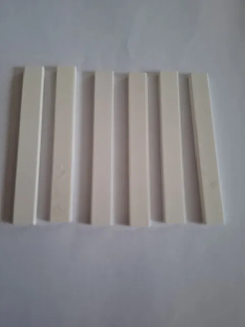 No 368.   6x Lego Tile 1x8.  4162 White