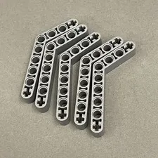 Lego 6629 Bent Beams Dark Gray Replacement Parts Pieces Lot of 5