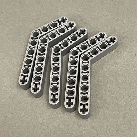Lego 6629 Bent Beams Dark Gray Replacement Parts Pieces Lot of 5